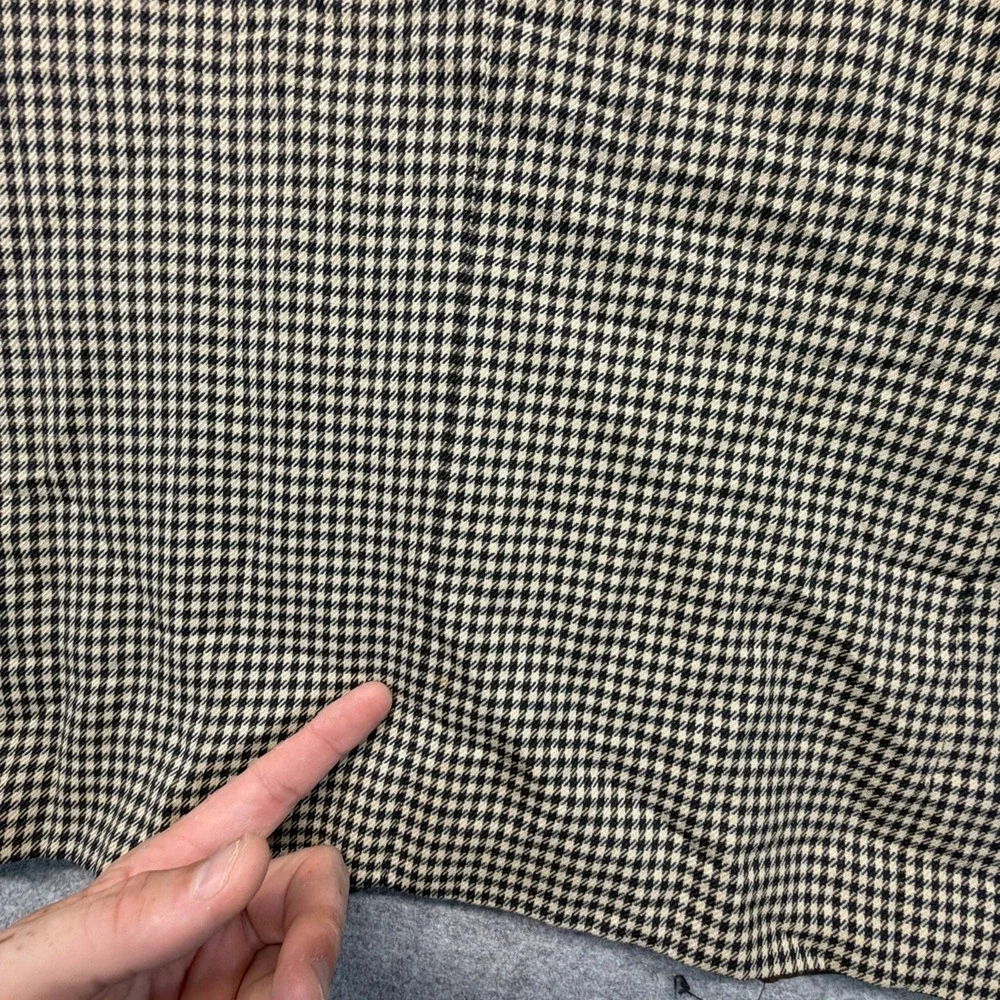 Vintage Banana Republic Blazer Safari Mens Large Houndstooth Elbow Patches USA